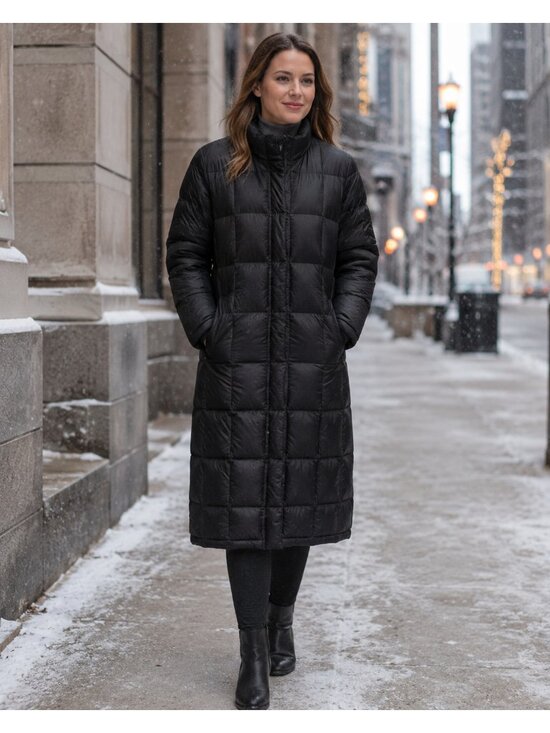 The North Face Jackets & Blazers - The North Face Long Puffer Jacket Women M Black Goose Down 600 No Hood